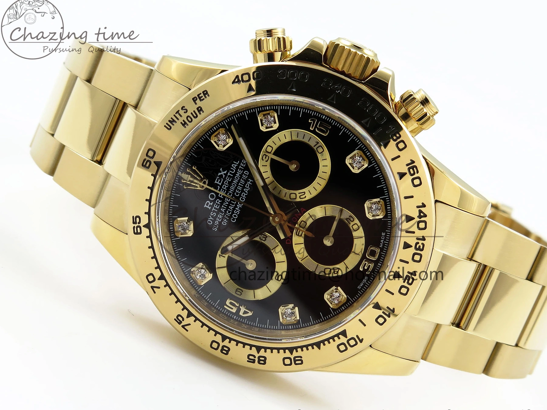 MiroTime 0323 Daytona 116508 QF 1:1 Best Edition Black Diamonds Dial on YG Bracelet SH4130 V3 (Gain Weight) Popular 1719